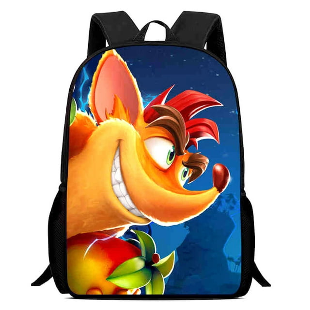 Mochila escolar Crash Bandicoot Anime para niños
