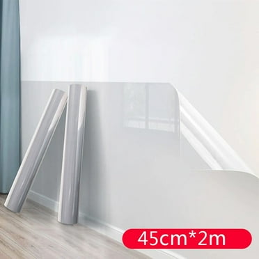 Electrostatic Wall Protective Film, Clear Wall Protector Removable Contact Paper, Transparent Static Cling, Plastic Wall Protector from Trash Can, Chair Back, Furniture, Door,18inchx6.56Ft