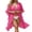 Hot Pink, variant on TEAJOPSUU Women's Kimono Beach Cover up for Summer Loose Bathing Suits Cardigans Casual Flowy Ruffled Swimsuit Cover-Ups Solid Color Olive Green