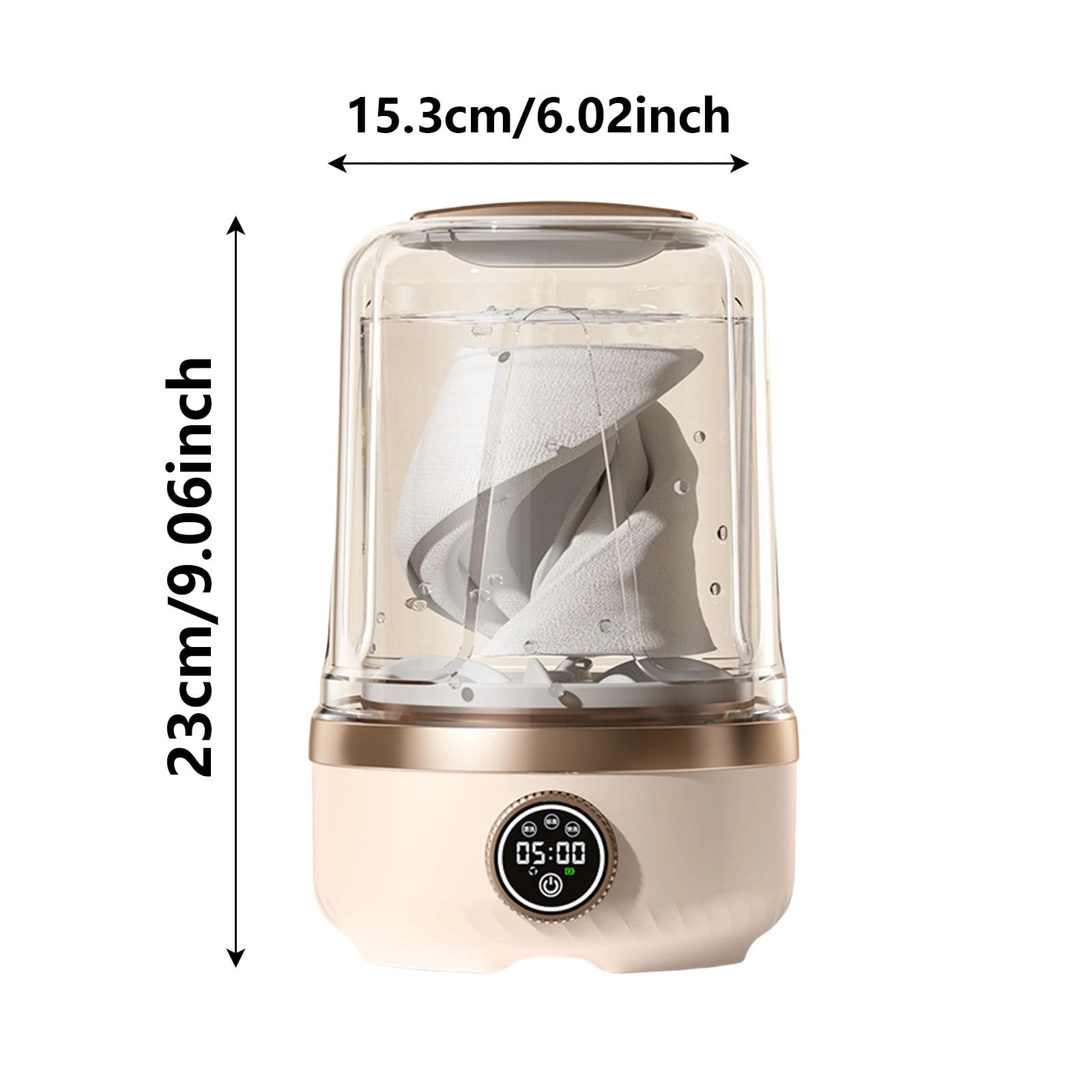Portable Washing Machine for Delicate Laundry Smart Home Travel Camping Rechargeable 2L Capacity Three Speed Compact Washer