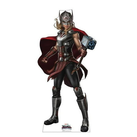 Advanced Graphics 3789 70 x 34 in. Life-size Cardboard Cutout of Mighty Thor - Marvels Thor Love & Thunder