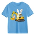 thumbnail image 4 of Aihuaihua Toddler Girls Easter Shirts Cute Bunny Tshirts Happy Easter Tees Short Sleeve Tops Graphic For Girls Soft Casual Round Neck, 4 of 4