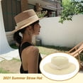 thumbnail image 3 of Minnieouse Sombrero de paja de verano, protección solar de ala ancha, informal, transpirable, senderismo, Picnic, pesca, viaje, gorra protectora solar de Sombreros Beige NO11 Minnieouse AP012495-12, 3 of 6