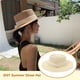 thumbnail image 3 of Minnieouse Sombrero de paja de verano de ala ancha, transpirable, para acampar al aire libre, Picnic, pesca, viajes, playa, moda, tapa plana, gorra Sombreros Beige NO11 Minnieouse AP012495-12, 3 of 6