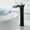 Black and Silver, variant on Waterfall Basin Tap, Brass, Hot & Cold Single Hole Mount, Waterfall Spout Single Handle Single Hole Bathroom Sink Black Gold, High