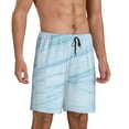 thumbnail image 2 of Fotbe Blue Marble Pajama Shorts for Men, Men's Pajama Bottoms, Sleepwear,Short Pajama Pants-Small, 2 of 9