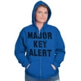 thumbnail image 3 of Major Key Alert Rap Entrepreneur Unisex Fleece Graphic Zip Up Hoodie Brisco Brands 4X, 3 of 5