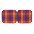 thumbnail image 7 of Balery 2 Piece Purple Yellow Buffalo Plaid Car Windshield Sun Shade|Foldable Front Windshield Shade for Car Front Window for Most Sedans SUV Truck-Large, 7 of 7
