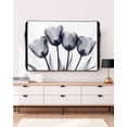 thumbnail image 3 of Outdoor TV Cover 30 to 32 Inch Weatherproof, Gray Tulip Floral Waterproof TV Screen Protector for Outside Decor with Zipper and Pocket 30"L x 19"H&nbsp; , Watercolor Flowers, 3 of 7