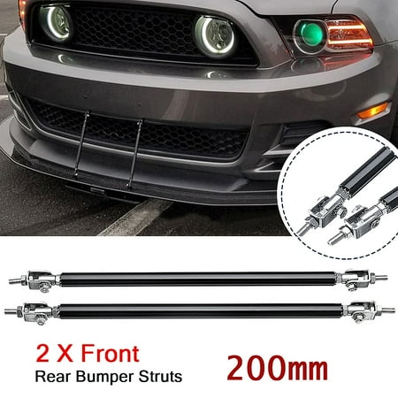 - 2x Adjustable 8''-13'' Front Rear Bumper Lip Splitter Strut Rod Support Tie Bars