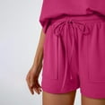 thumbnail image 6 of MSJUHEG Workout Sets for Women Workout Outfits for Women Womens 2 Piece Outfits Summer Two Piece Summer Sets for Women 2 Piece Outfits Sweatsuit Loungewear Sets Woman Biker Short Set Hot Pink M, 6 of 8