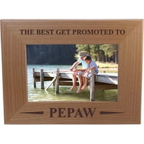 Only The Best Get Promoted Pepaw - 4x6 Inch Wood Picture Frame - Great Gift for Father's Day, Birthday, or Christmas Gift for Dad, Grandpa, Grandfather, Papa, Husband