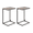 Greige & Black, variant on VASAGLE C-Shaped End Table, Set of 2, Side Table for Sofa, Couch Table with Metal Frame, Small TV Tray Table for Living Room, Bedroom, Rustic Brown and Black