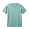 thumbnail image 6 of hoksml Men's Crew Neck Short Sleeve T Shirt Full Mesh Quick Dry Breathable Regular Fit Solid Athletic Top for Gym Running Daily Casual Wear, 6 of 8