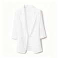 thumbnail image 7 of TGSLY Women's Plus Size Linen Blazer Lightweight Thin Notched Lapel Single Breasted Button Coat Loose Casual Solid Color Long Sleeve Suit Jacket XXXXL, 7 of 7