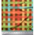 thumbnail image 1 of Soimoi Brown Rayon Fabric Check Check Print Fabric by Yard 56 Inch Wide, 1 of 4