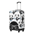 thumbnail image 2 of Kdxio Black Head Woman with Panda Hair Pattern Luggage Cover for Travel,Elastic and Durable,Fits 18-32 Inch,Anti-Scratch Suitcase Protector, 2 of 9