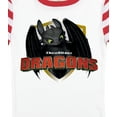 thumbnail image 3 of How To Train Your Dragon Toothless Short Sleeve Shirt & Red & White Striped Sleep Pajama Pants Set-10, 3 of 4