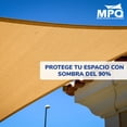 thumbnail image 4 of Malla Sombra Raschel 90% Cinta de refuerzo y ojillos Beige MPQ 4X2, 4 of 5