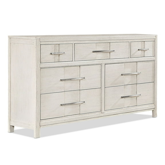 Furniture of America Lowell Adult Transitional 7-Drawer Dresser, White