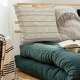 thumbnail image 3 of Ox Bay 20" x 20" Tan/ Grey Stripe Jute Blend Pillow Cover, 3 of 9