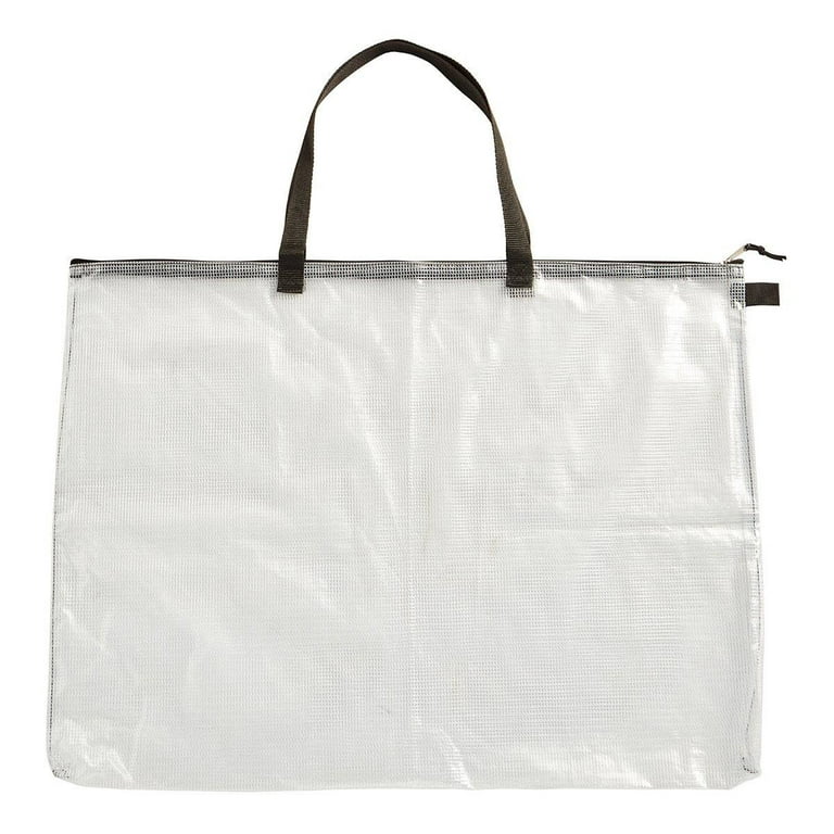 KINGART® Vinyl Mesh Travel Bag With Zipper & Handle, 19 x 25