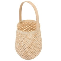Candle Holder with Handle Candles Bamboo Lamp Lantern Charming Home Decor