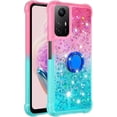 thumbnail image 2 of Slim Fit Phone Case for Redmi Note 12s, Bling Shiny Quicksand Effect TPU Bumper Case with Four Corners Heavy Anti-Fall Protection Case for Redmi Note 12s,Pink Blue, 2 of 14