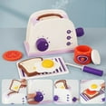 thumbnail image 4 of Wooden Toys Kitchen Pretend Play House Toy Simulation Toaster Machine Coffee Machine Food Mixer Kids Girls Early Education Gift, 4 of 7