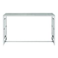 thumbnail image 2 of Furniture of America Lark Waterfall Pattern Glass Top and Metal Chrome Sofa Table, 2 of 7