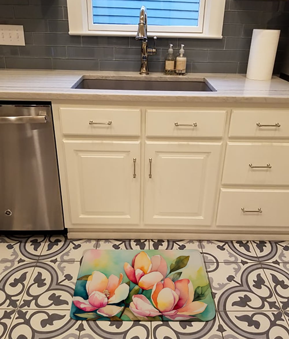 Carolines Treasures DAC1676RUG 19 x 27 in. Unisex Mississippi Magnolia in Watercolor Memory Foam Kitchen Mat