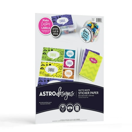 Astrobrights Sticker Paper, 8.5