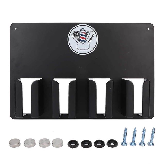 Minnieouse Estante de almacenamiento para cortapelos eléctrico multifuncional, soporte para recortadora de cepillos montado en la pared, estante Cuidado del cabello