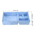 thumbnail image 2 of Unique Bargains Felt Drawer Organizer, 2 Pack 4 Compartments Desk Drawers Organizer Tray, Light Blue, 2 of 5