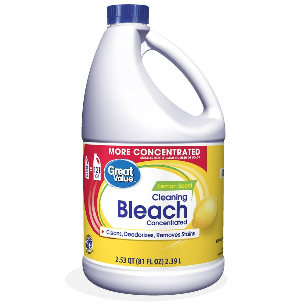 Great Value Cleaning Bleach, Lemon Scent, 81 Fluid Ounce