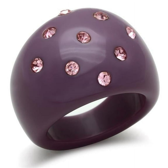 Alamode LO2386-5 Women Resin Ring with Synthetic in Multi Color - Size 5