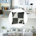 thumbnail image 5 of nygtbtfer (Not Real) Throw Pillow Covers Set of 2, Patchwork Cow Fur Print Decorative Pillow Covers for Bed Sofa, Farm Animal Pillow Covers, Western Cushion Cases, Grey White, 5 of 7