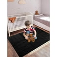 thumbnail image 4 of 12 pcs Thickened Plush Foam Interlocking Floor Mats, Interlocking Foam Tiles with Edgings for Kids, Soft Anti-Slip Puzzle Area Square Rug Playmat for Children Room Flat (11.8", Black), 4 of 13