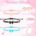thumbnail image 4 of Austok 36 Pack Coquette Bow Braid String Bracelet Present Bulk Cheerleader Adjustable String Rope Braided Birthday Party Favor for Cheer Dance Team Friend Present, 4 of 9