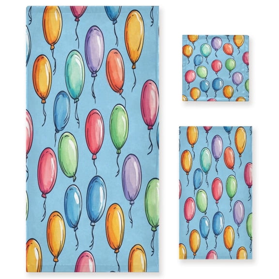 Three-Piece Towel Set Face Towel Towel Set Hand Towel Bath Towel Cotton Bath Towels Bath Towel Sets Hand Bath Towels Coloured Balloon2