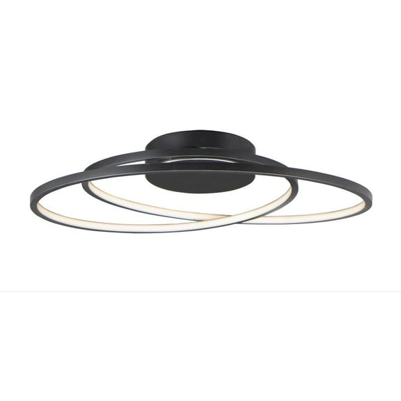 E21322-BK-ET2 Lighting-Cycle-75W 1 LED Flush Mount-24.5 Inches wide by 2.75 inches high-Black Finish