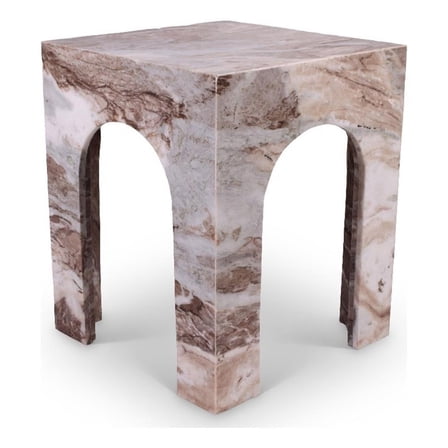 Meridian Furniture Palermo Brown Marble End Table
