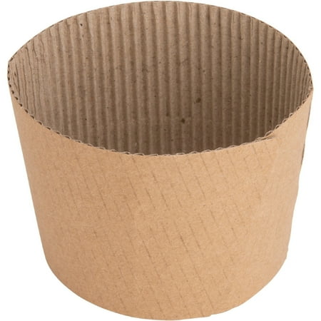 Genuine Joe, GJO19049, Protective Corrugated Cup Sleeves, 50 / Pack, Brown