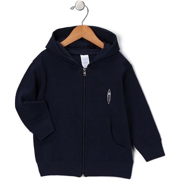 Surfer Baby "Surfer Dude Boys Infant Zip-Up Fleece Hoodie Sweatshirt (6 mos) Navy Blue