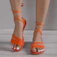 thumbnail image 3 of Vedolay Reef Sandals Women Womens Sandals Casual Summer Gladiator Clip Toe Strappy Flat Sandals,Orange 6.5, 3 of 5