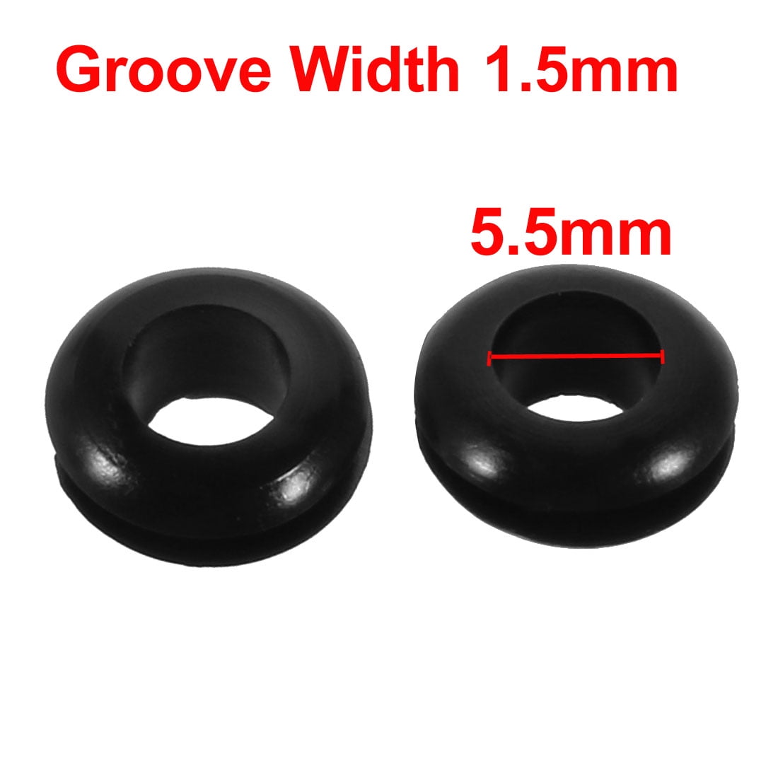 50pcs Double Side Rubber Ring Sealing Grommet Wire Grommets 11mm x 5mm
