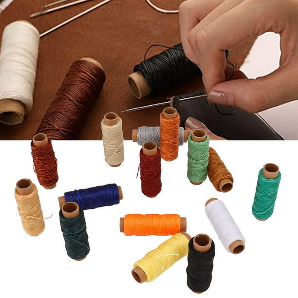 Sewing Waxed Thread, Polyester Material 15 Colors 15 Pcs DIY