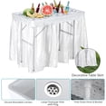 thumbnail image 6 of LINJH Party Ice Cooler Folding Table w/ 5L Bucket Portable Outdoor Cooler Table White, 6 of 17