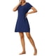 thumbnail image 4 of INSPIRE CHIC Camisón de Mujer de Manga Corta con Volantes, Vestido de Noche, Ropa de Casa, Camisones XL Azul, 4 of 6