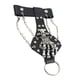 thumbnail image 5 of FELTECHELECTR Pulsera de cuero estilo punk con remaches y calavera, con anillo para cinco dedos, estilo esqueleto exagerado., 5 of 6
